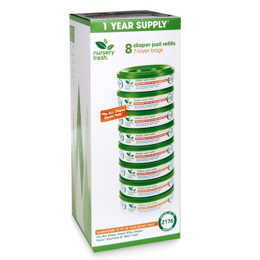 Munchkin Nursery Fresh Diaper Pail Refills 8 Pack