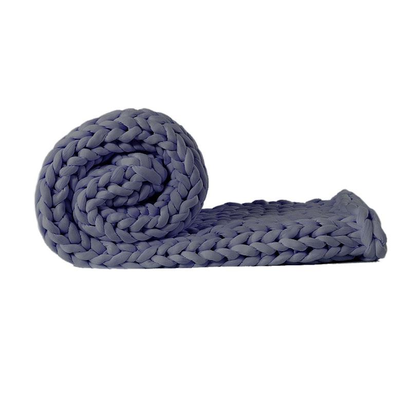 Load image into Gallery viewer, DreamZ Knitted Weighted Blanket Chunky Bulky Knit Throw Blanket 9KG Dark Grey
