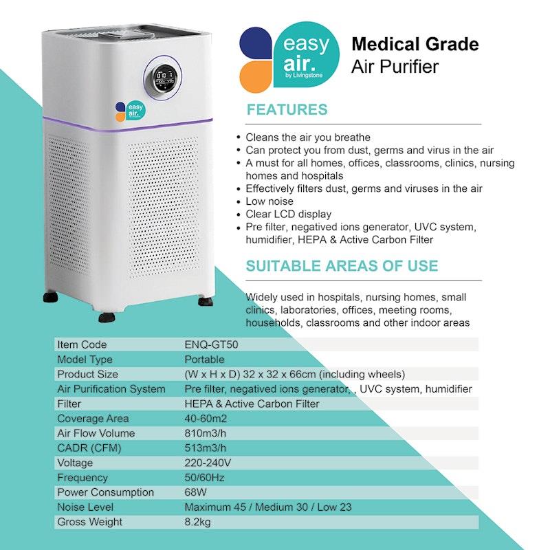 Load image into Gallery viewer, EasyAir 2 in 1 Air Purifier Humidifier UVC System 1unit
