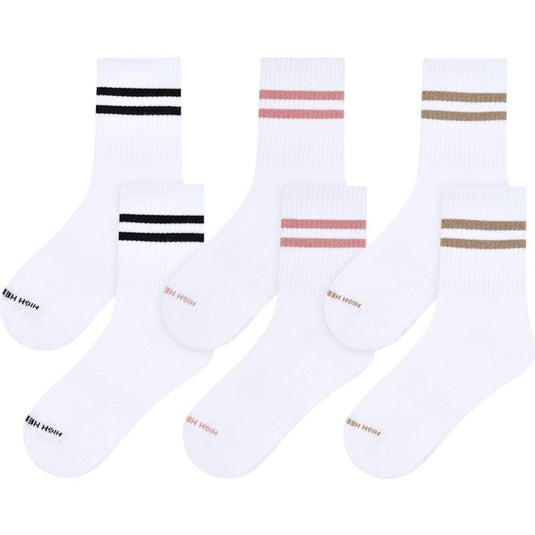 High Heel Jungle Varsity Premium Combed Cotton Full Grip Pilates/ Yoga Socks Multi-colour Bundle