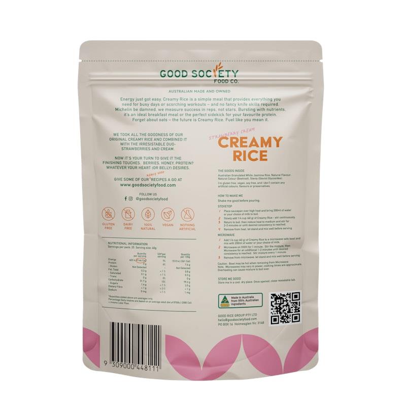 Load image into Gallery viewer, Good Society Food Co. Cream Creamy Rice - Strawberry Cream 1Kg
