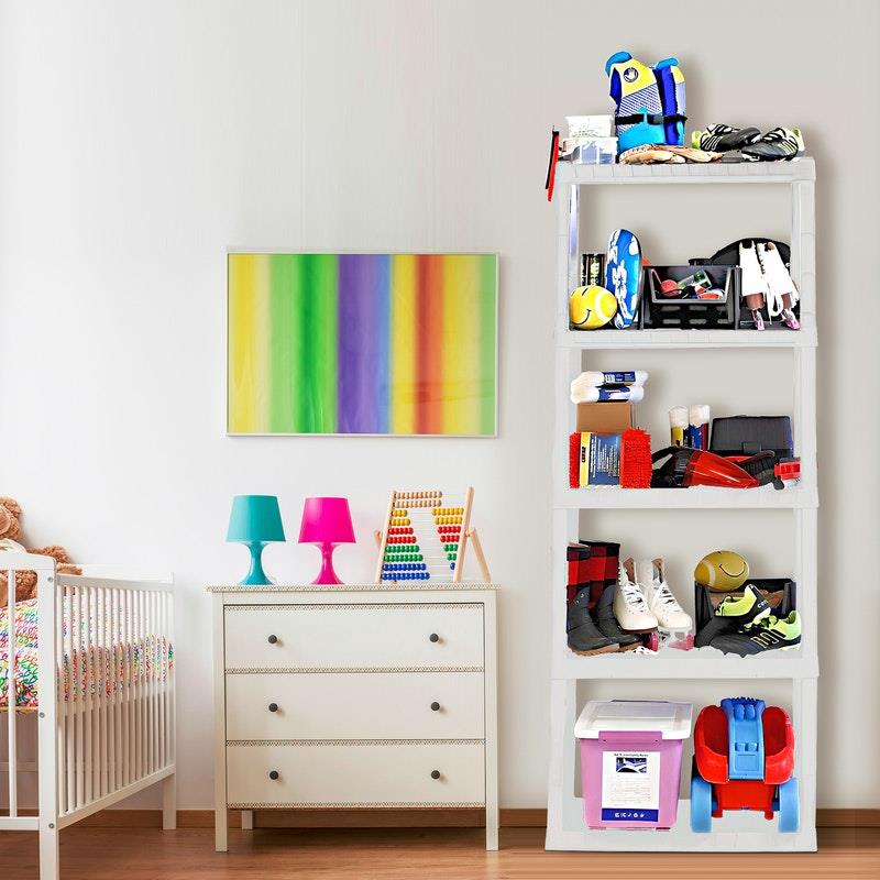 Load image into Gallery viewer, Oskar 5-Tier Storage Shelf, Heavy Duty, holds 340kg White
