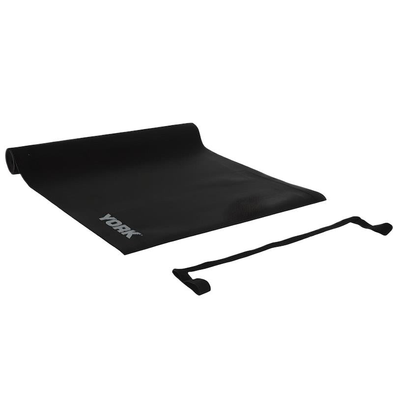 Load image into Gallery viewer, York PVC Yoga Mat with Carrying Strap (Black) One Size

