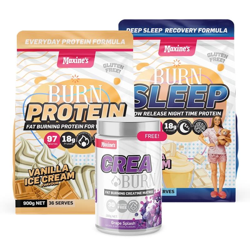 Load image into Gallery viewer, Maxine's Burn Lean &amp; Tone 900g - Vanilla Ice Cream Bundle
