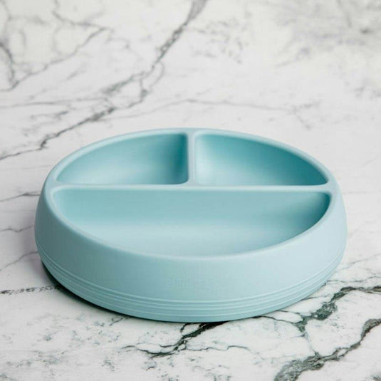 Starting Solids Australia Suckie Scoop Divided Plate Blue Lemonade