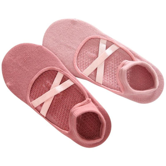 High Heel Jungle Good Pointe Premium Combed Cotton Full Grip Pilates/Yoga Sock Blush/Pink Bundle