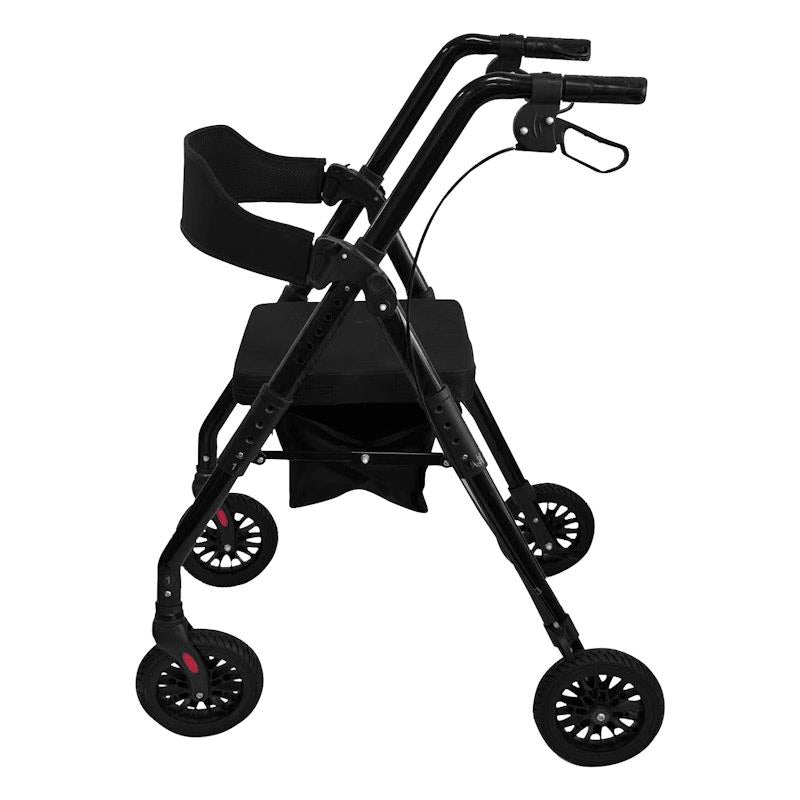 Load image into Gallery viewer, Orthonica Foldable Mobility Steel Rollator Walker 136kg Max Capacity Black
