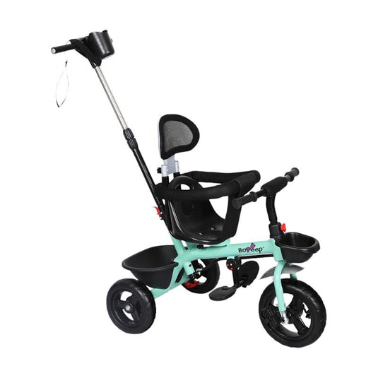 BoPeep Kids Tricycle Ride On Trike Toddler Balance Bike Prams Stroller Walker Green One Size