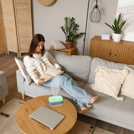 Laser Ambient Diffuser Clock Radio with Bluetooth Speaker & Light 1 Unit