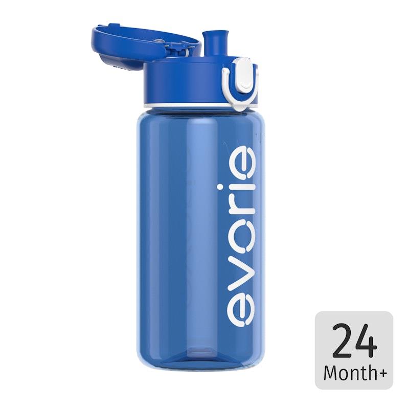 Load image into Gallery viewer, Evorie Tritan Kids Drinking Spout Water Bottle 380mL, Classic Blue 1Unit
