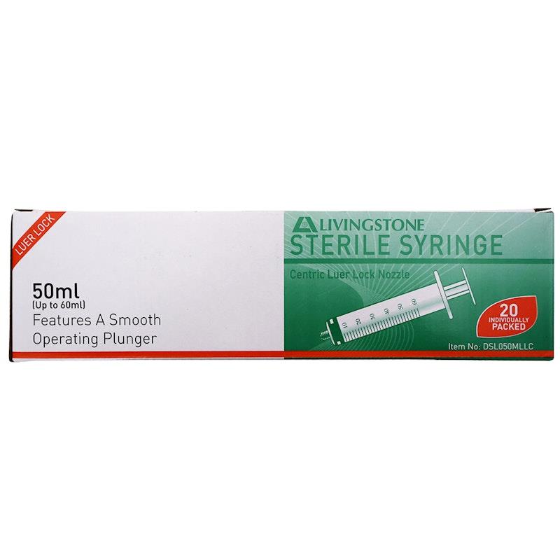 Load image into Gallery viewer, Livingstone Syringe Luer Lock Tip 50ml 20 Pieces/Box
