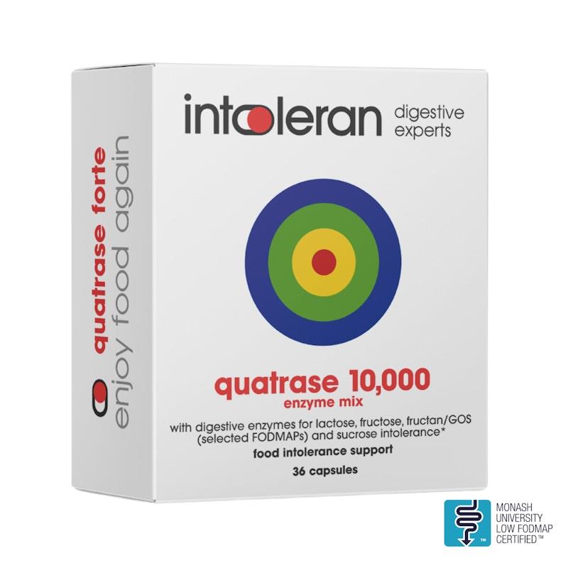 Load image into Gallery viewer, Intoleran Quatrase 10,000 36 Capsules
