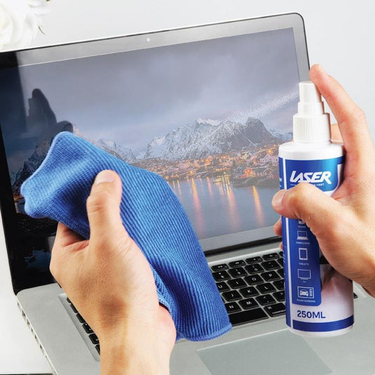 Laser Clean Range Screen Cleaning Kit with Microfibre Cloth Bundle