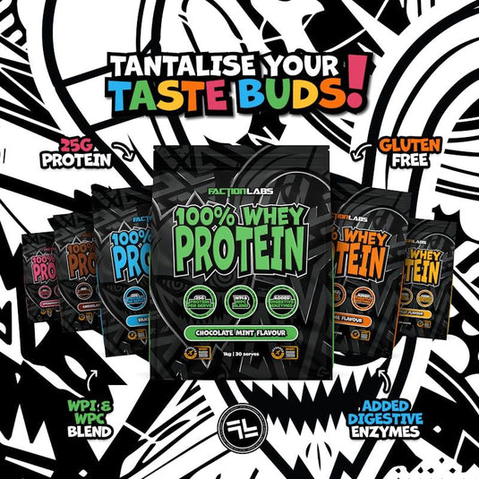Faction Labs 100% Whey Protein - 30 serves Choc Mint