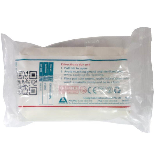 Livingstone Wound Dressing Bandage No.15 Large Pad Sterile 17 x 8cm 12 Pieces/Pack