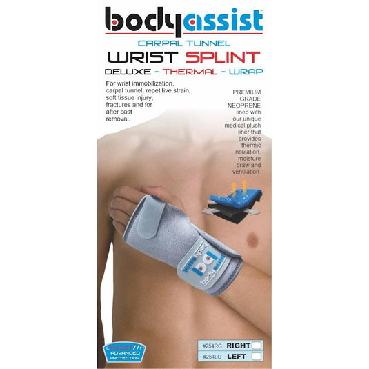 BodyAssist Thermal Carpal Tunnel Wrist Splint Left/Grey