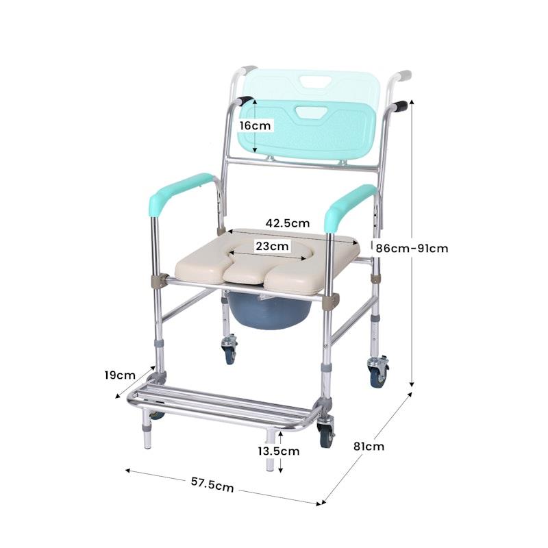 Load image into Gallery viewer, Orthonica Commode Chair With Castors
