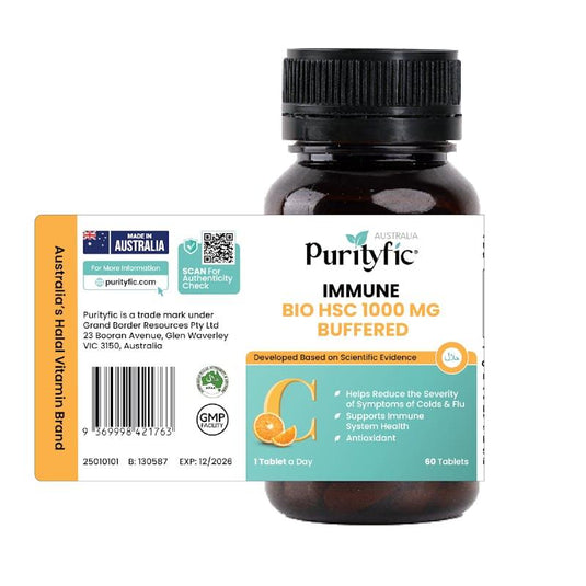 PURITYFIC Immune BIO HSC 1000 mg Buffered 60 Film Coated Tablets 1Unit