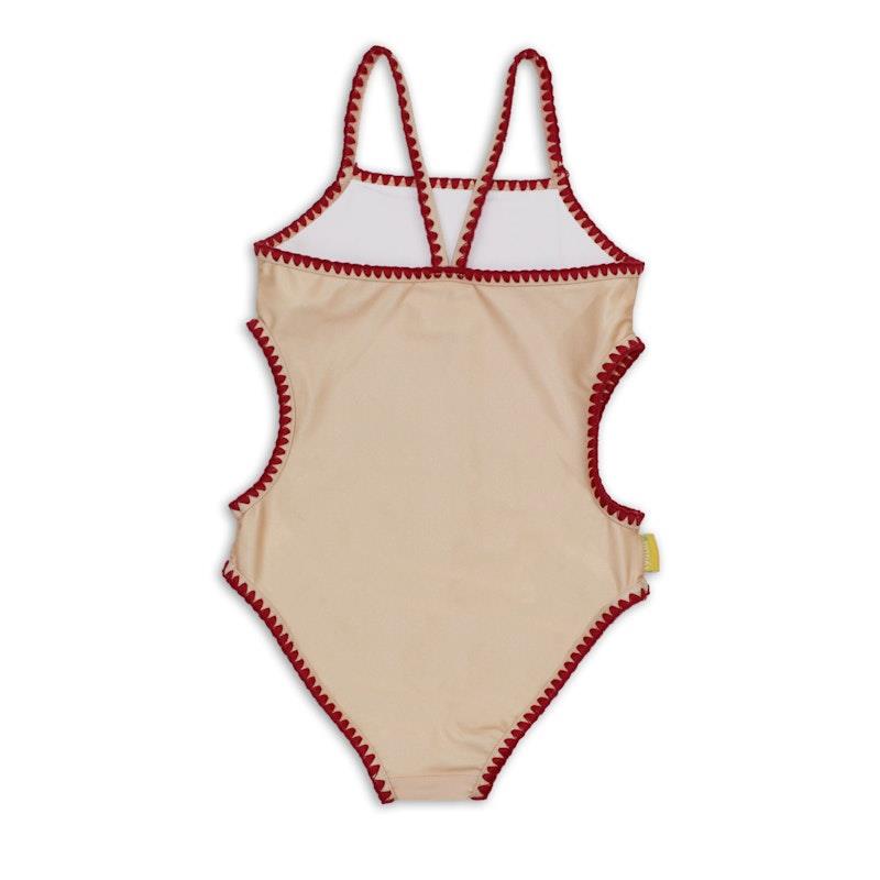 Load image into Gallery viewer, tyoub Kids Embroidered Swimsuit Vanilla Fire Bird Placement Print 5years
