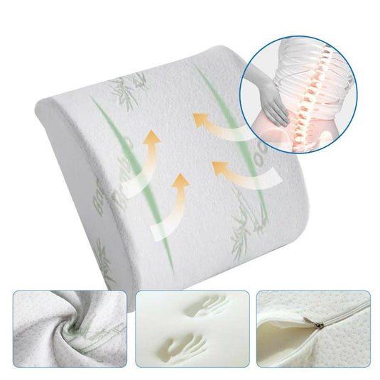 Clevinger Bamboo Memory Foam Back Support Office, Car Pillow 1pk
