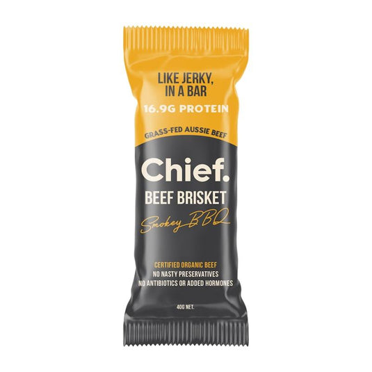 Chief Organic Beef Bars - Smokey BBQ 12 Pack