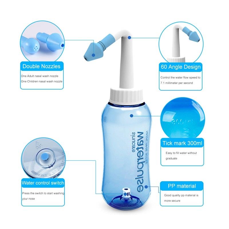 Load image into Gallery viewer, Waterpulse Sinus Rinse Neti Pot Kit with 30 Washing Salt Pack Bundle
