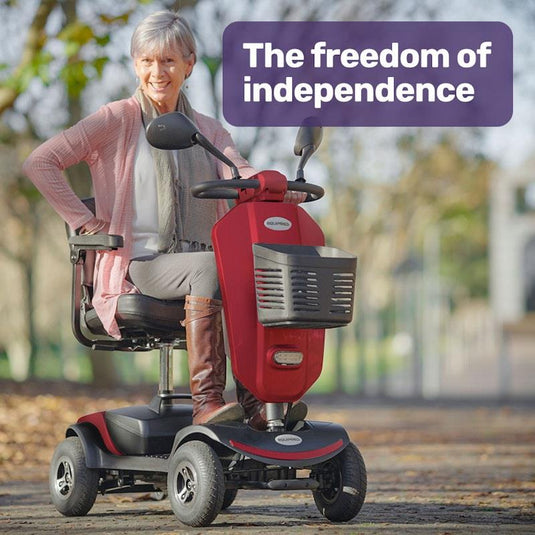 Equipmed Electric Mobility Scooter For Elderly Pathline (Red)