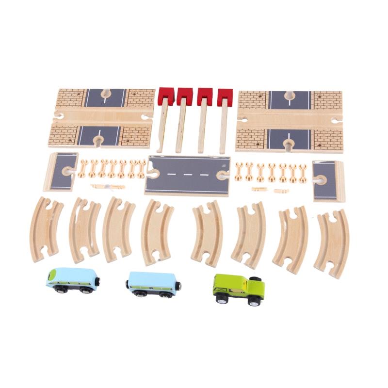 Load image into Gallery viewer, Riababy Wooden Road Junction Set
