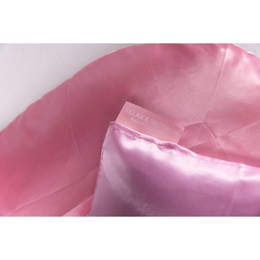 Relax and Recover Silk Satin V Shape Pillow Case Dusty Pink