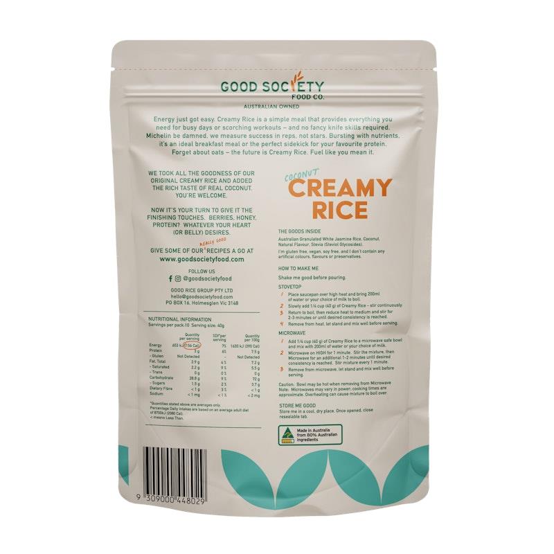 Load image into Gallery viewer, Good Society Food Co. Creamy Rice - Coconut 400g
