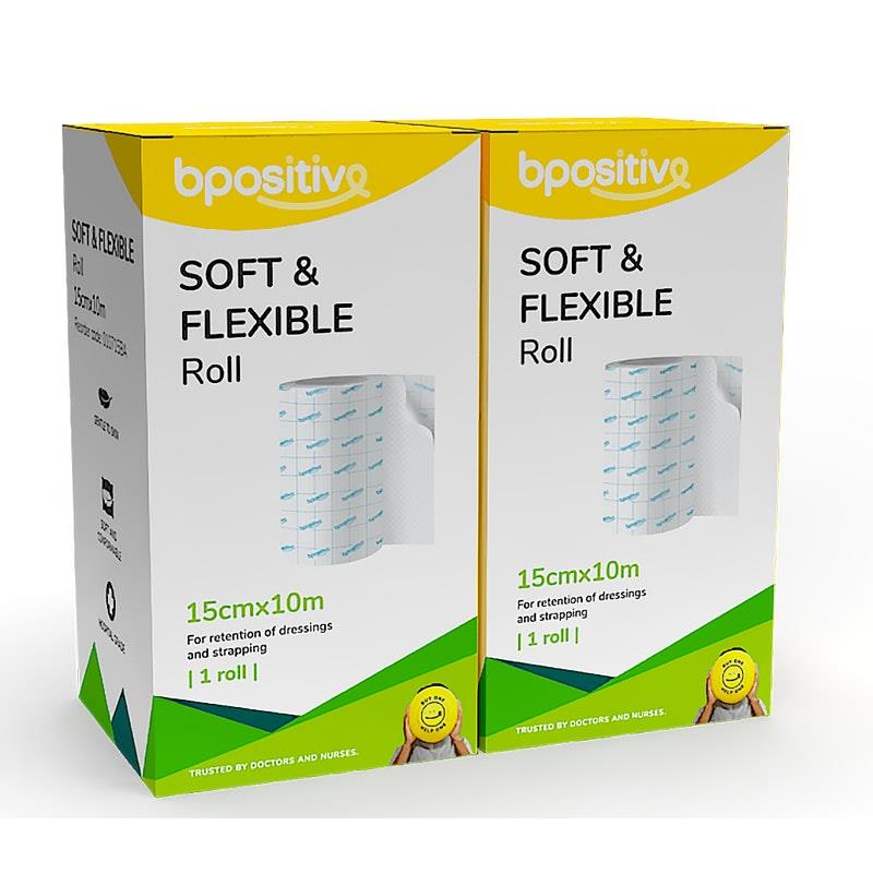 Load image into Gallery viewer, bpositive Soft &amp; Flexible Roll 15cmx10m 2Pack
