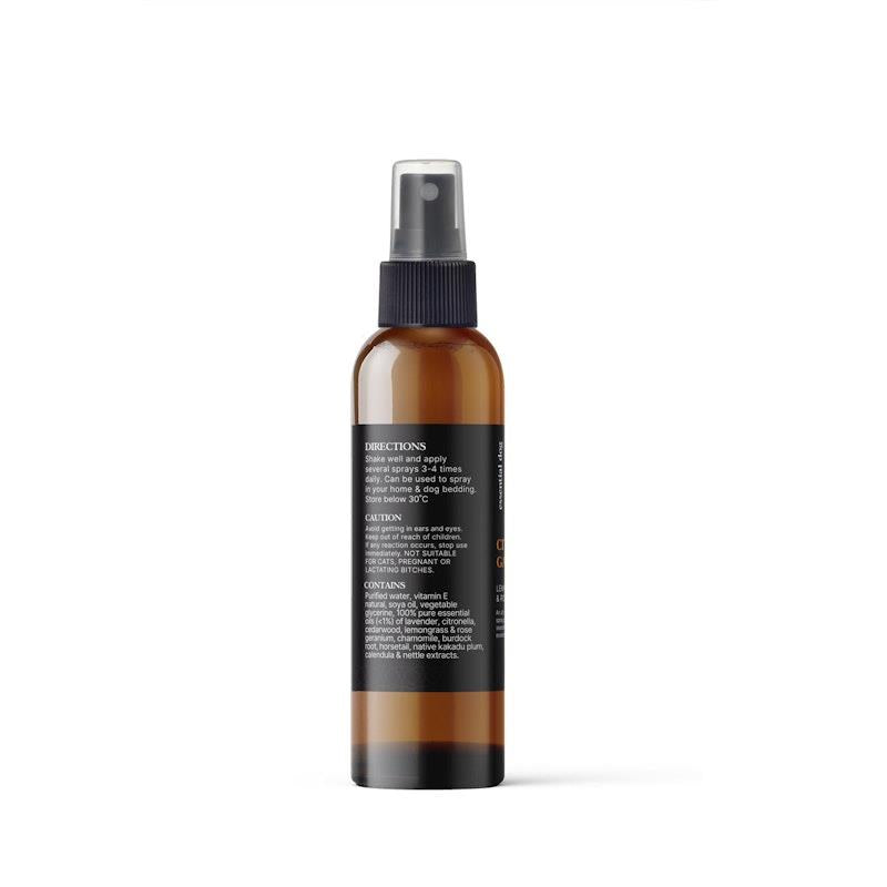 Load image into Gallery viewer, Essential Dog Citronella Gard Spray for Dogs:  Lemongrass, Cedarwood and Rose Geranium 125ml
