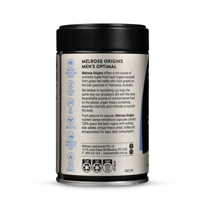 Load image into Gallery viewer, Melrose Origins Men's Optimal Grass Fed Organs 120Capsules
