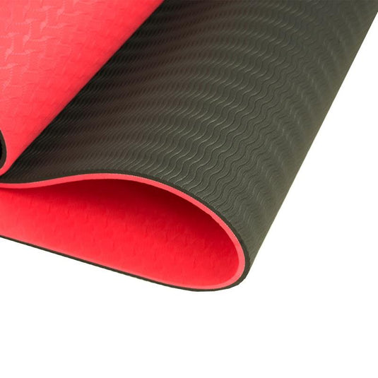 Powertrain TPE Pilates Exercise Yoga Mat 8mm Red