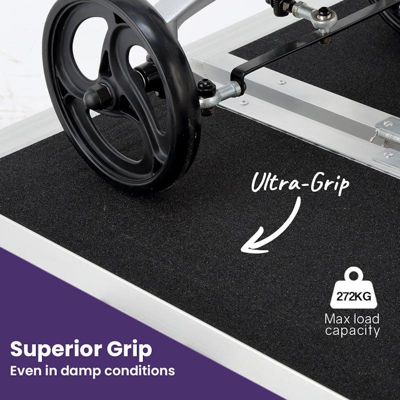 Load image into Gallery viewer, Equipmed 152cm Portable Folding Aluminium Access Ramp Black
