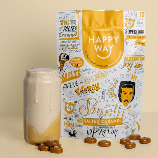 Happy Way Smooth Operator Salted Caramel Vegan Protein Powder 500g