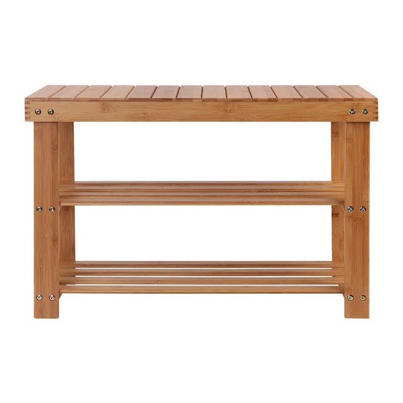 Load image into Gallery viewer, Artiss 10 Pairs Shoe Rack Shoe Bench Bamboo 1Unit
