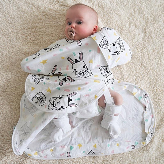 Baby Loves Sleep Sleepy Hugs Extra-Wide Sack (Hip Dysplasia) - Some Bunny Loves You (All Seasons) 3-6M