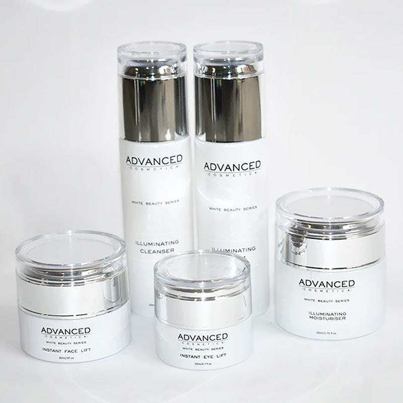 Load image into Gallery viewer, Advanced Cosmetica White Beauty Series Natural Illuminating &amp; Anti Ageing 5 Product Gift Set
