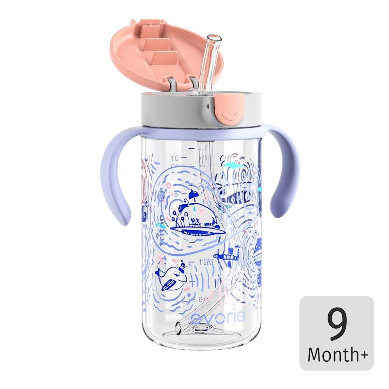 Load image into Gallery viewer, Evorie Tritan Kids Straw Water Bottle Mug 300mL, Space Explorer 1Unit
