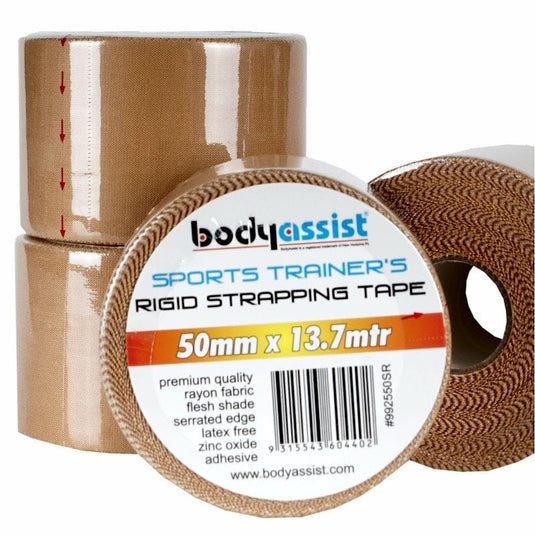 BodyAssist Rigid Strapping Tape - Knee 5.0cm x 13.7m x 3 Rolls Bundle