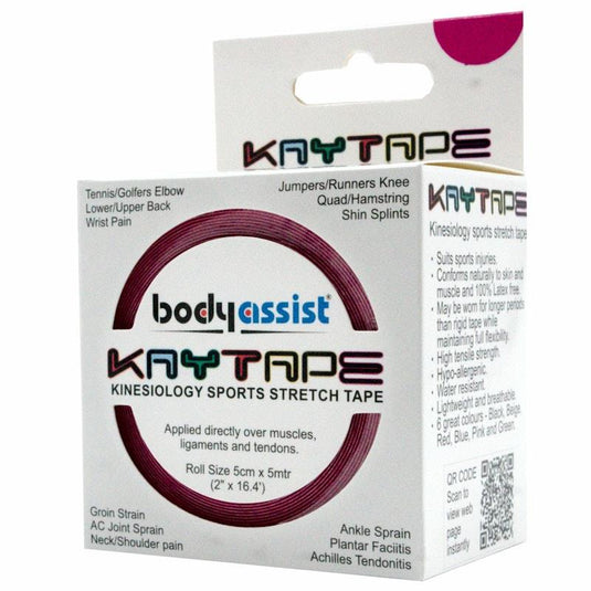 BodyAssist Kaytape Sports-Stretch Tape x 2 Rolls Pink