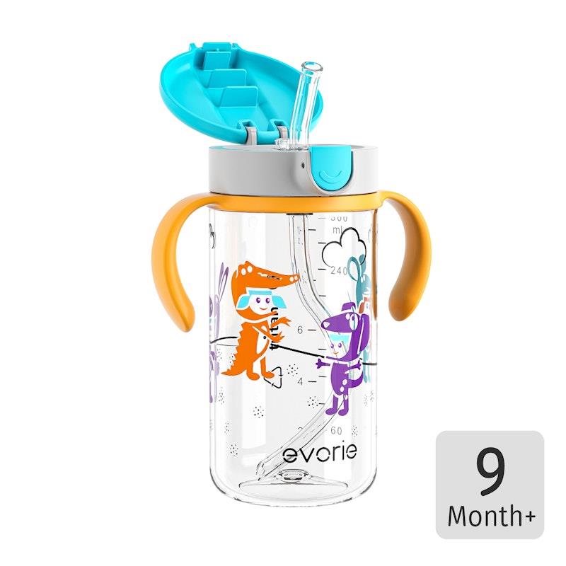 Load image into Gallery viewer, Evorie Tritan Kids Straw Water Bottle Mug 300mL, Imaginations OB 1Unit
