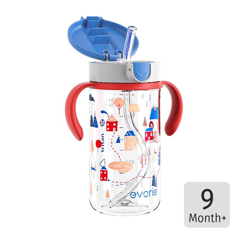 Load image into Gallery viewer, Evorie Tritan Kids Straw Water Bottle Mug 300mL, Happy Valley BR 1Unit
