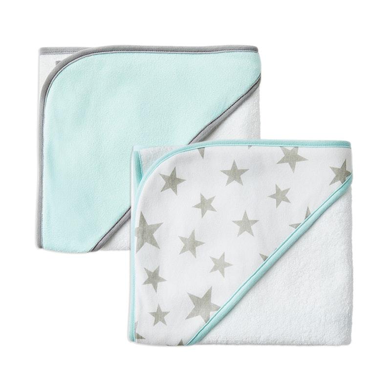 Load image into Gallery viewer, The Little Linen Company Hooded Towel 2pk Starlight Mint
