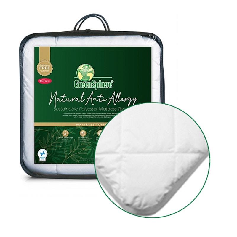 Load image into Gallery viewer, Tontine GreenSphere Natural Anti-Allergy Mattress Topper - King Bed 1pc
