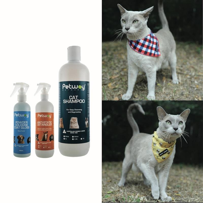 Load image into Gallery viewer, Petway Cat Shampoo and Detangle Grooming Pack Bundle
