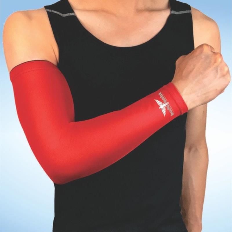 Load image into Gallery viewer, BodyAssist Compression Arm Sleeve Red LARGE (2 PACK) Bundle
