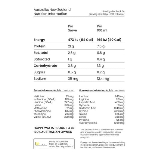 Happy Way Apple Peach Whey Protein Water Powder 420g