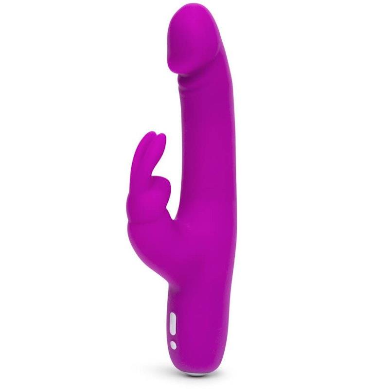 Load image into Gallery viewer, Happy Rabbit Slimline Realistic Rechargeable Rabbit Vibrator Purple 1pc

